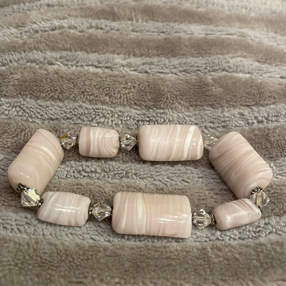 Soft pink bead bracelets